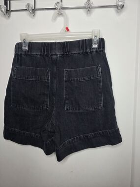 Everlane Easy Jean Shorts Dark Wash Elastic Waist Relaxed Fit